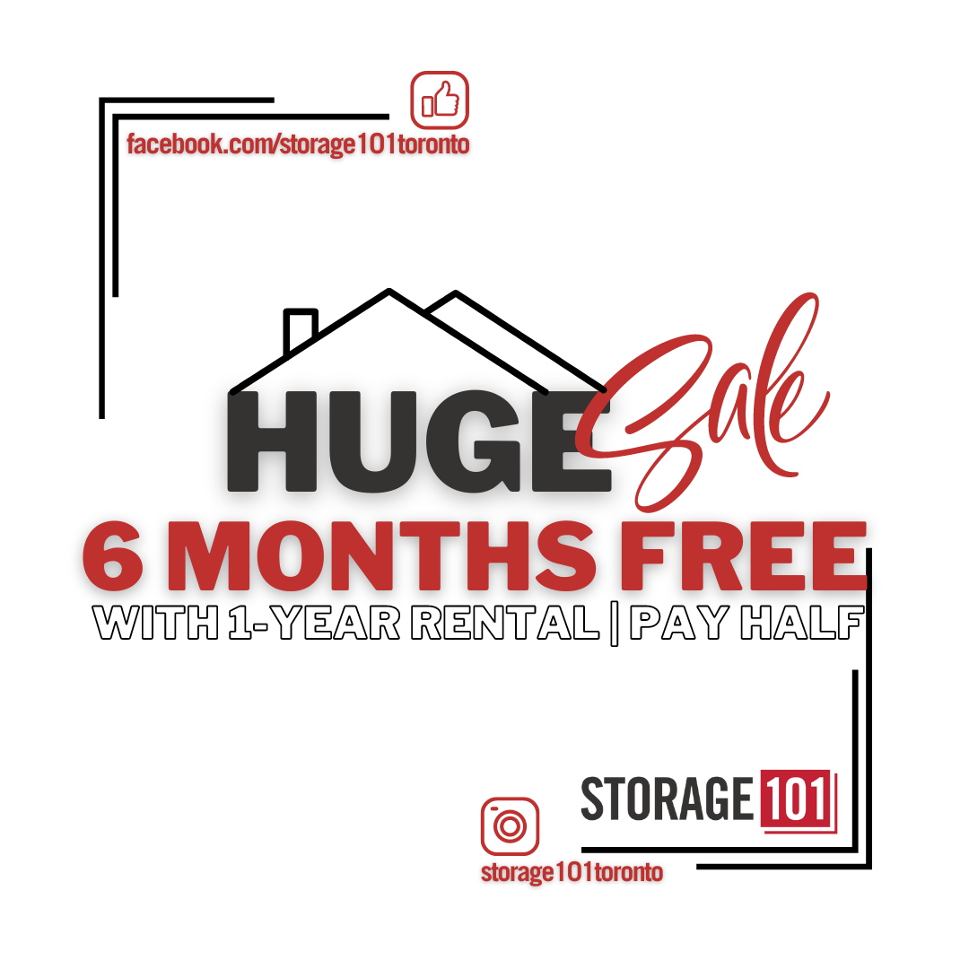 Get 6 Months FREE with 1-year storage unit rental!